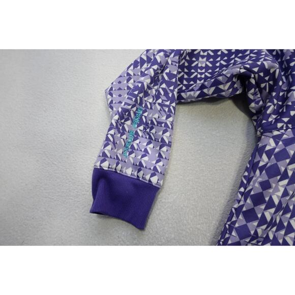 Under Armour Full Zip Fleece Jacket Semi-Fitted Geo Womens Sz Medium - Picture 6 of 7